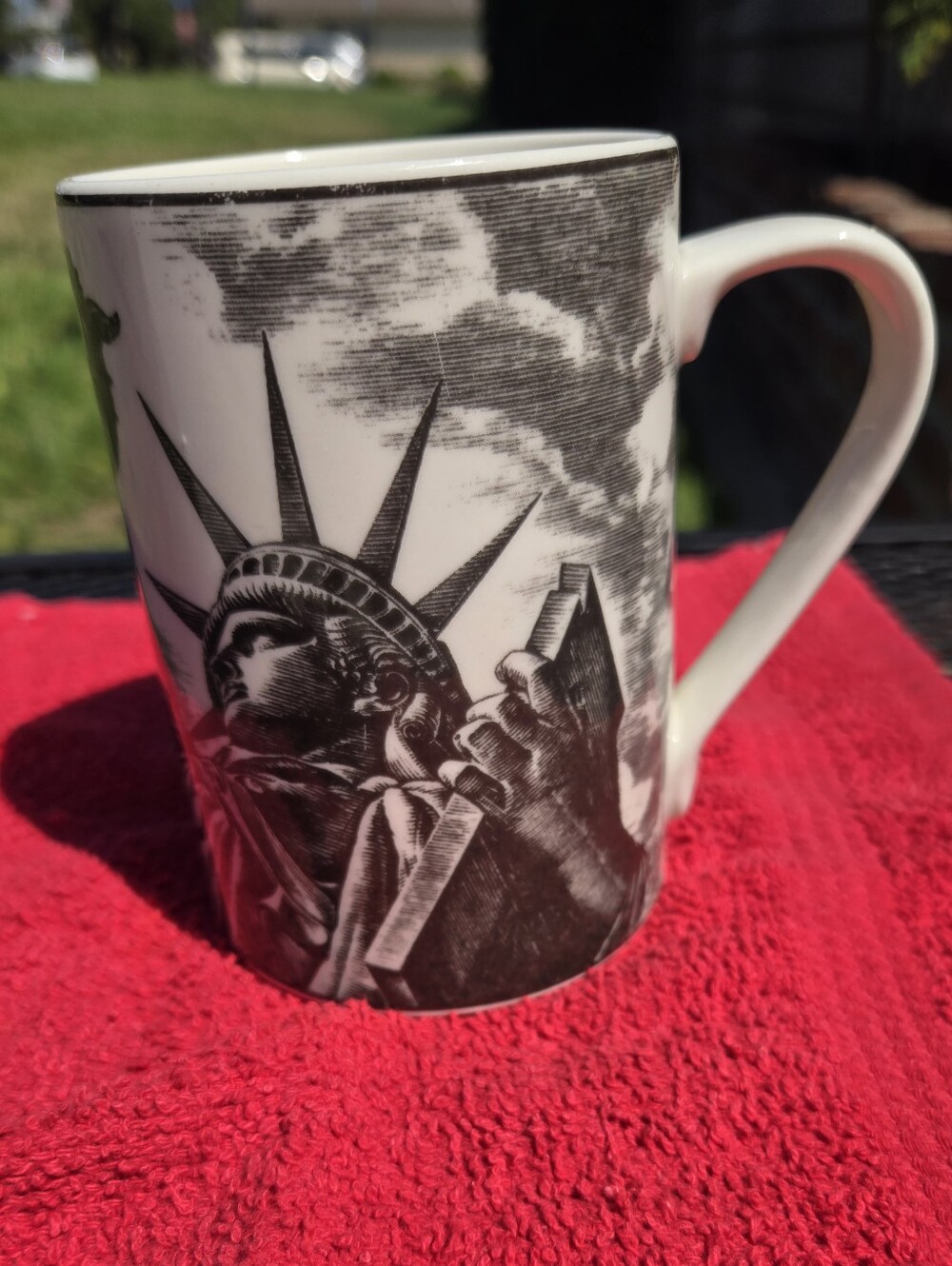 222 Fifth - Slice of Life 'Miss Liberty' Ceramic Coffee Mug - Antar Dayal